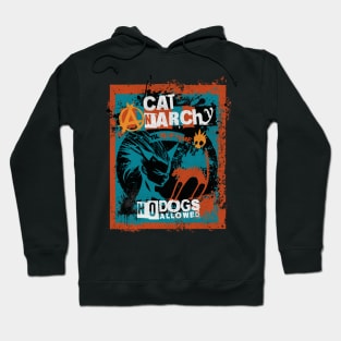 CAT ANARCHY - ORANGE & TEAL Hoodie